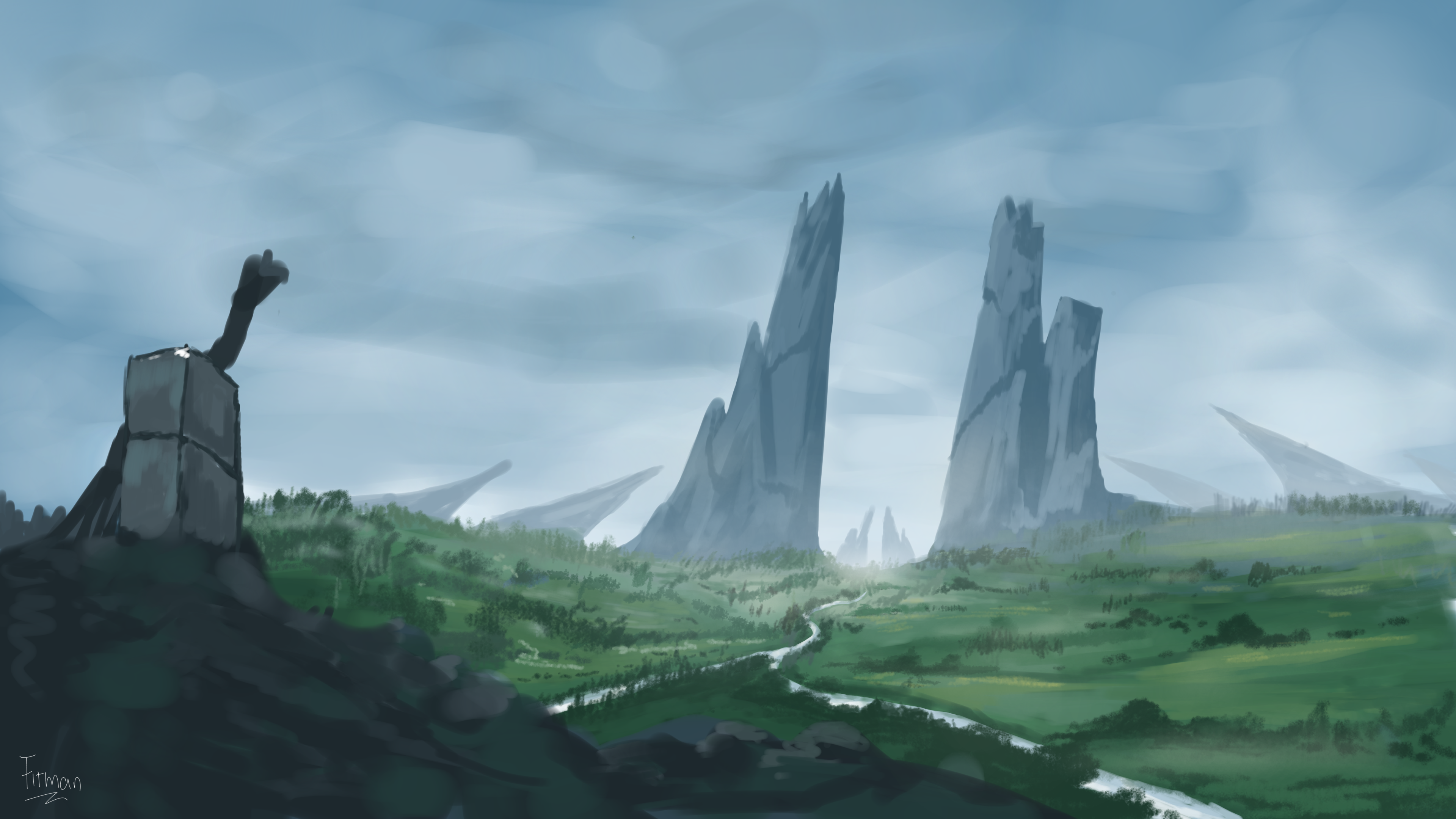 fantasy landscape - ibisPaint