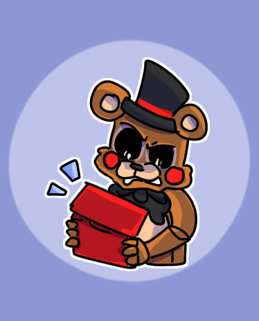Toy Freddy with a 3DS