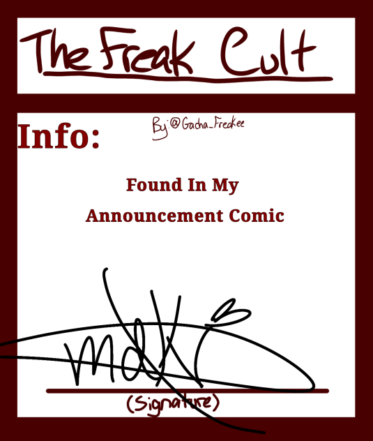 the freak cult sign up proof