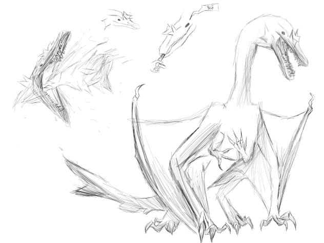 Biological Therowyvern concept art