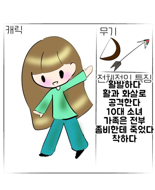 좀비 바이러스가 퍼진 세상 캐신 제출
