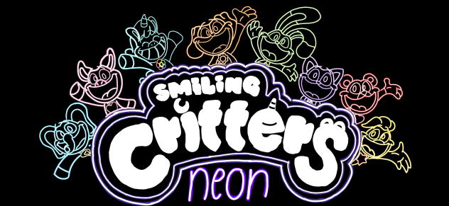 neon smiling critters