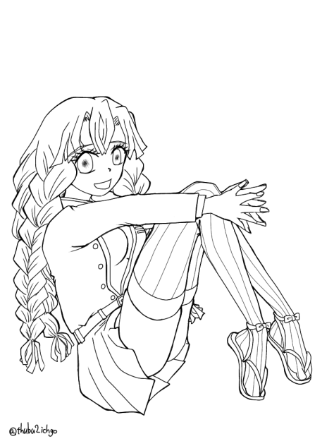 ぬりえ＊甘露寺蜜璃