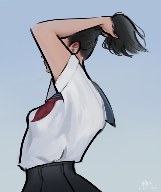 uniform 🇯🇵👧 clothing study - ibisPaint