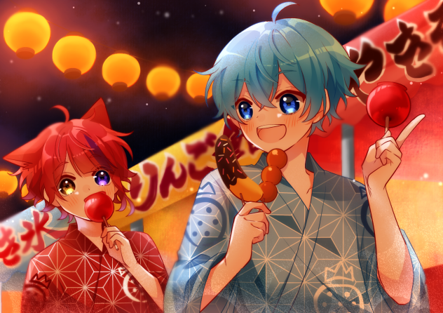 夏祭り❤💙