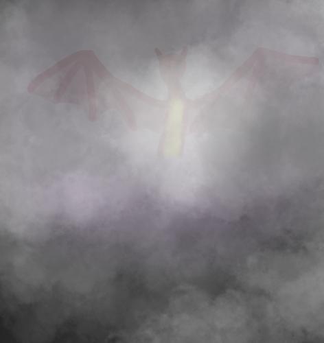 attempt on drawing dragon in the clouds