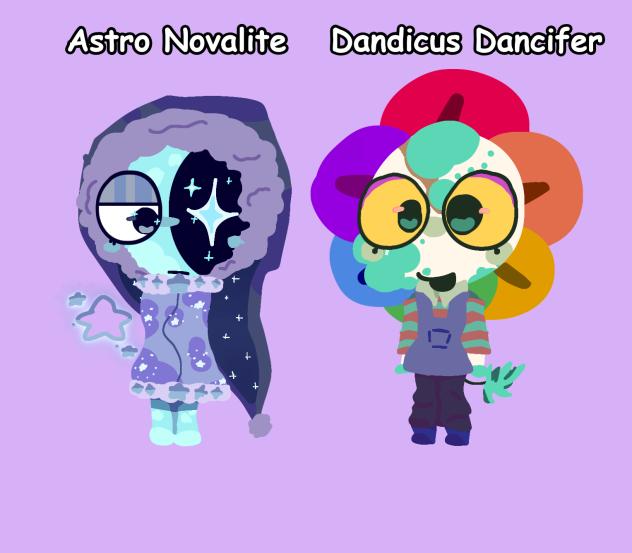 Dandy and Astro designs for a future au!