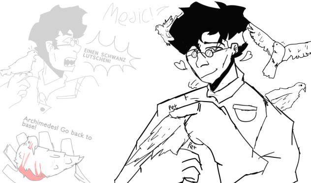 Medic and his doves 😭❤️