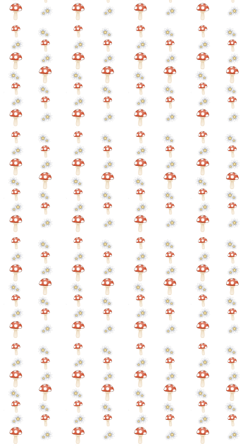 mushroom and daisy pattern