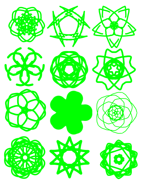 Cool Flower Patterns Green