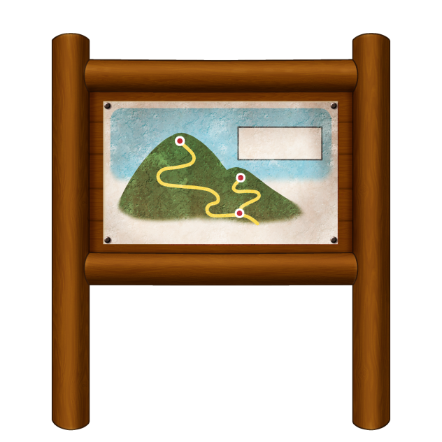 木の看板(ハイキングコース)