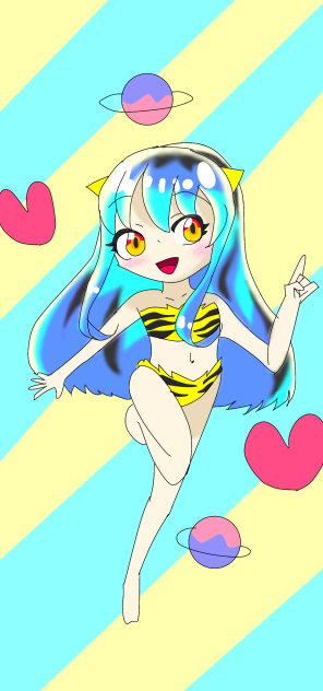 アナログで描いたヤツ塗った。