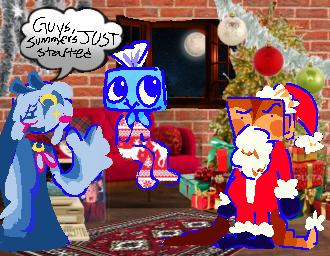 SHELLY PUT THE SANTA OUTFIT AWAY