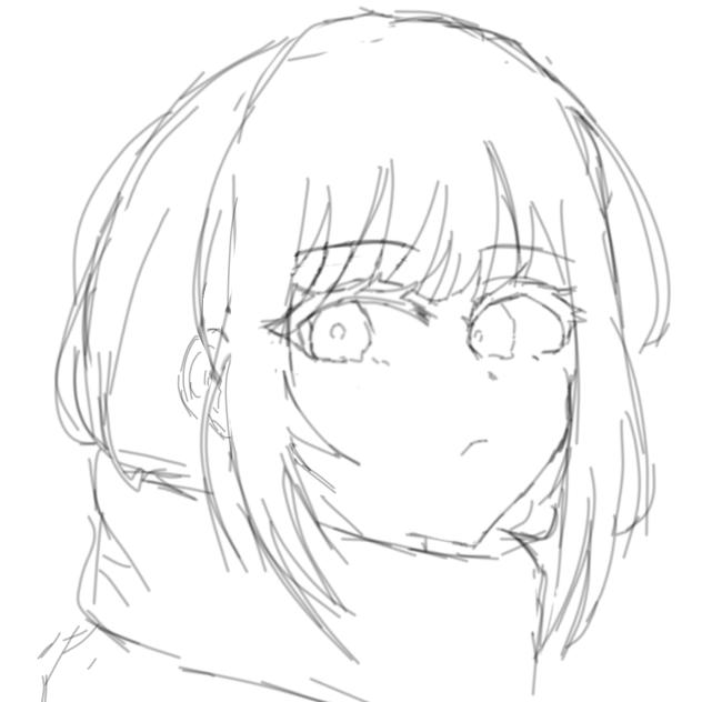 冬落書き　塗り絵