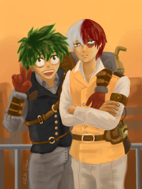 Steampunk Izuku & Shoto