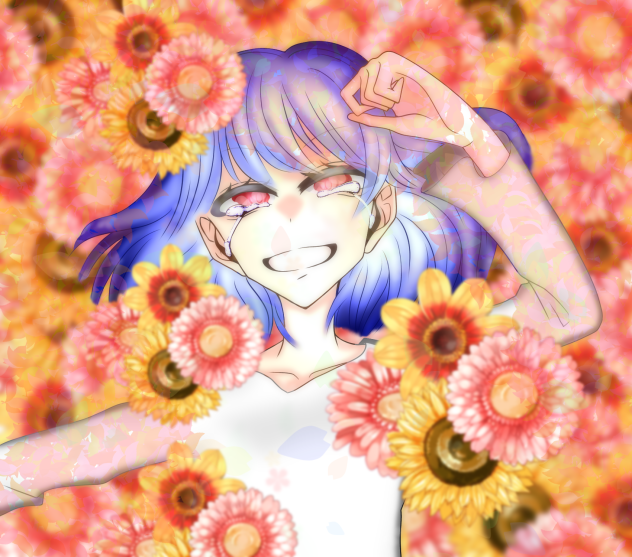 花に埋もれて…