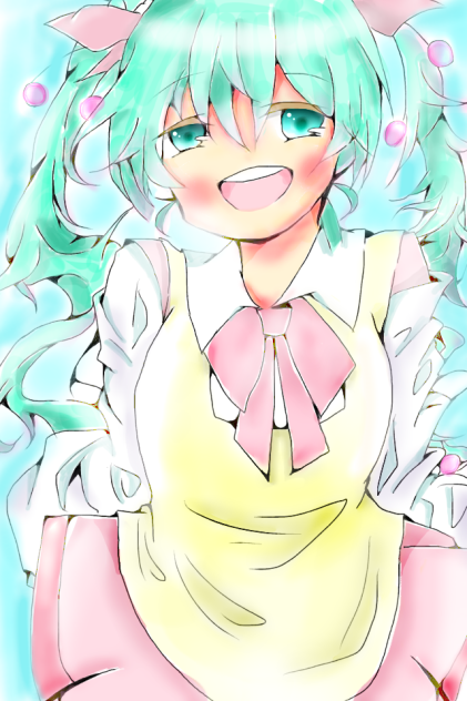 初音ミク 線画お借りしました。