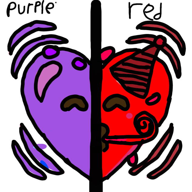 purple or red