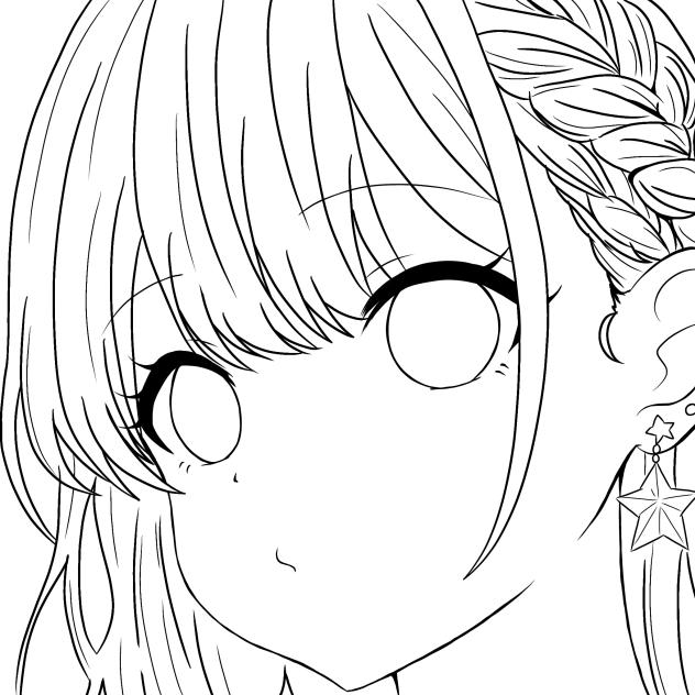 塗り絵＊線画 ＊ 塗ってください ［58］