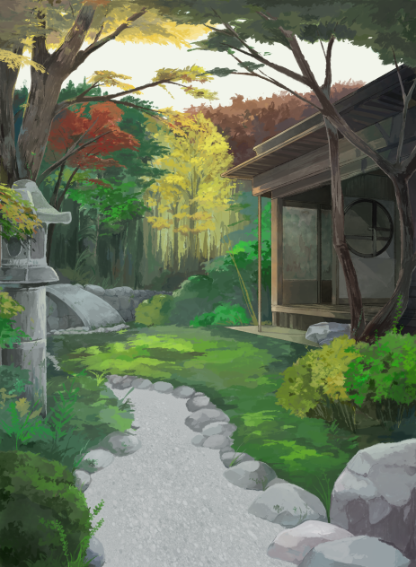 日本庭園　秋