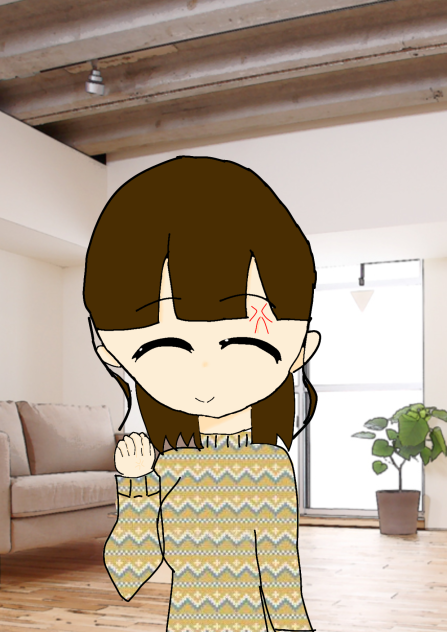 本気絵　おこり気味なおかあさん