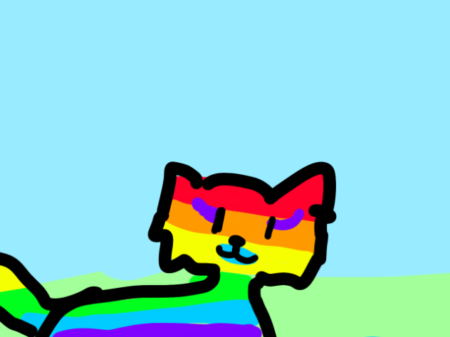 Cat discovers that moon isnt chez