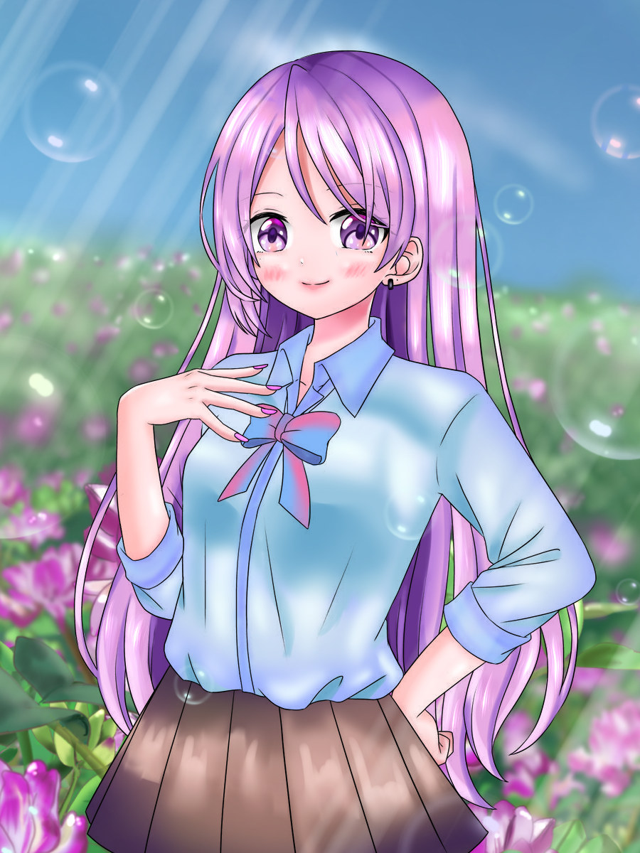 anime school girl - ibisPaint
