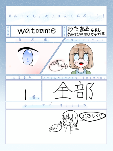 ありさんのふぁんくらぶ！！！