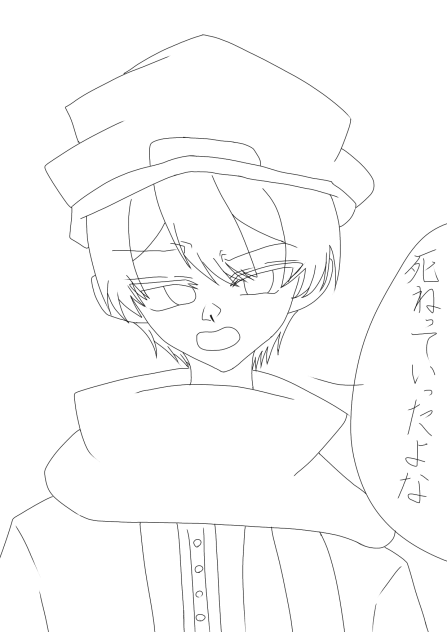 治安悪いらっだぁ　線画