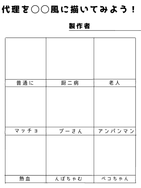 ◯◯風に描いてみよう！