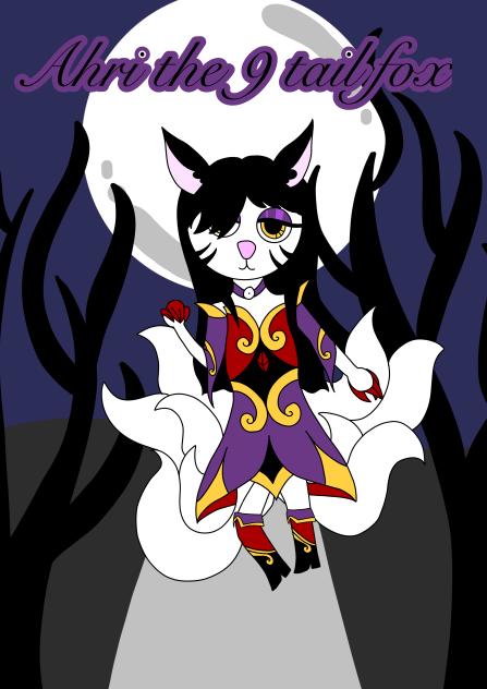 Ahri the 9 tail fox ( AhriPotato OC )
