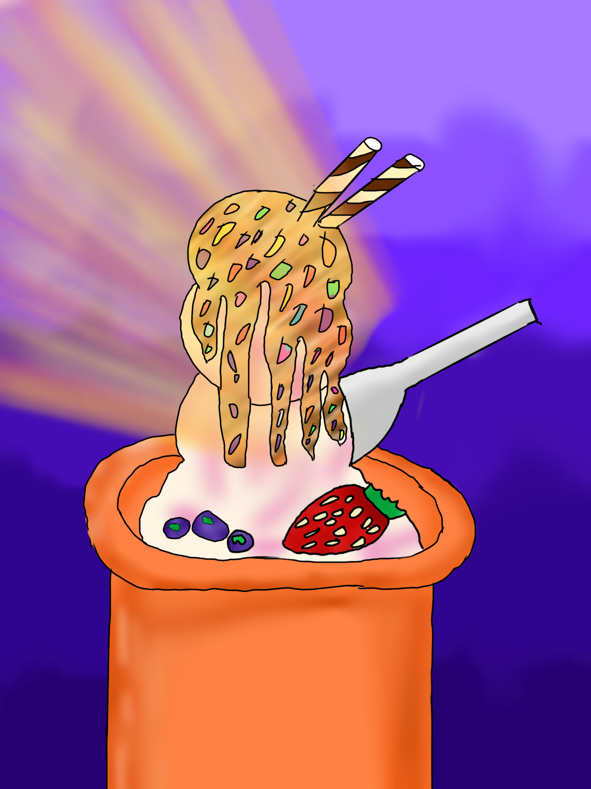Ice cream in a container - ibisPaint