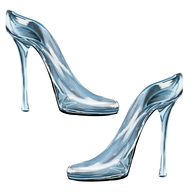 transparent high heels