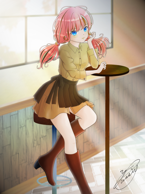 Meet my boyfriend at the café