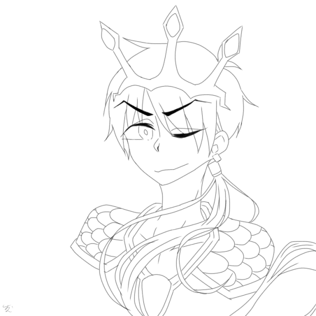 派生カラ松　ポセイドン　線画