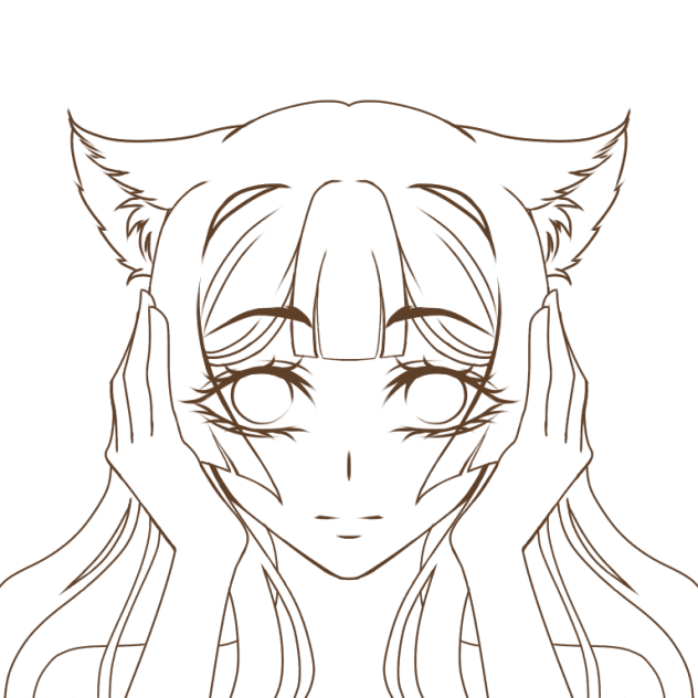 線画「聞きたくない」