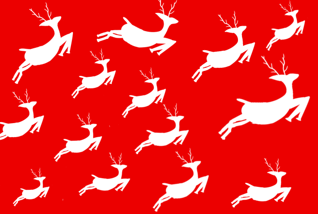 Reindeers Pattern red and white