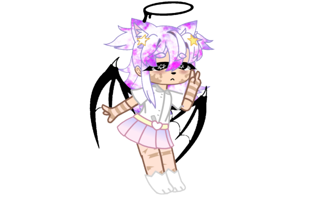 Lila with galaxy hair