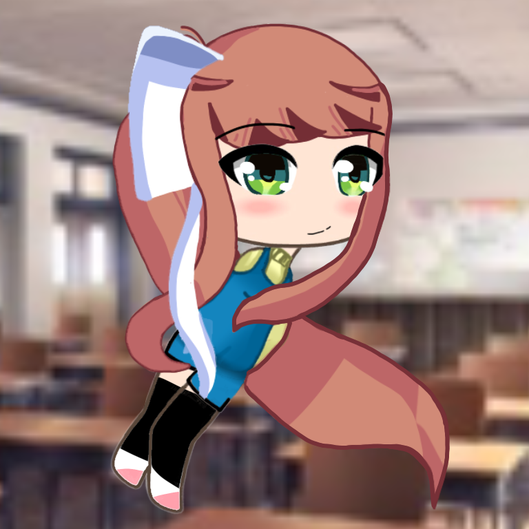 Monika overalls Gacha life ibisPaint