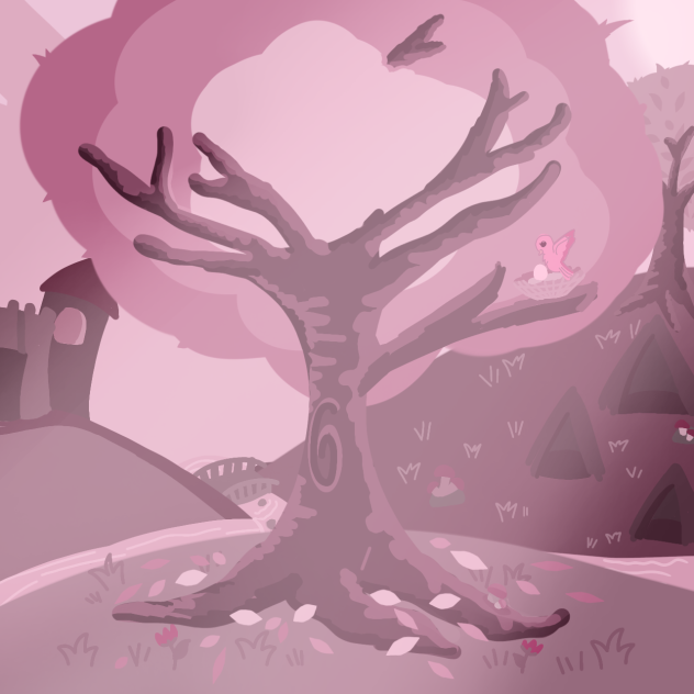 The cherry tree in the pink kingdom