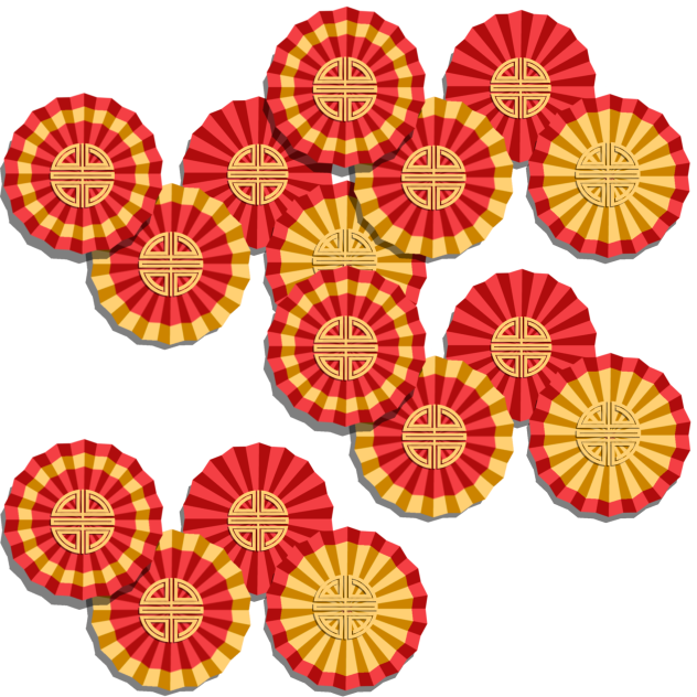Material - Red Gold Decoration 02