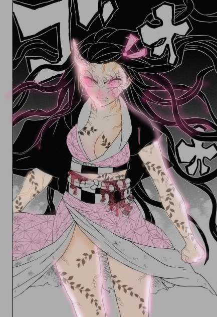 Horn Nezuko colored manga