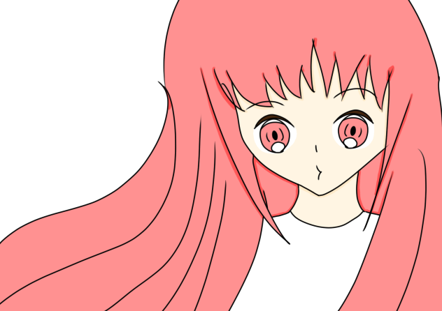 女の子(色塗り有り)ラフ
