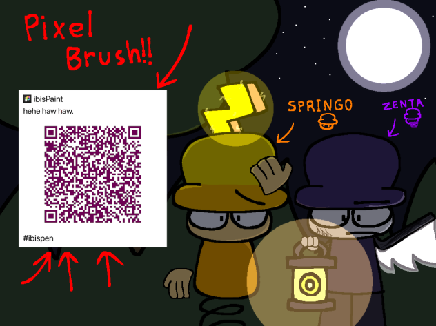 A Another Pixel Brush QR Code.