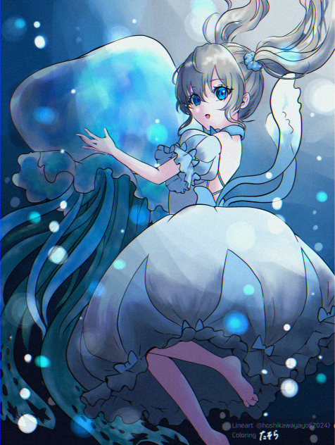 塗り絵 クラゲ