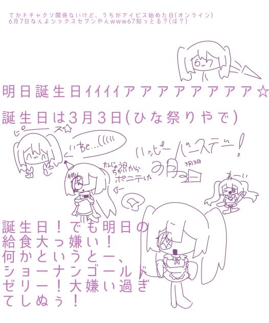 誕生日は明日！！
