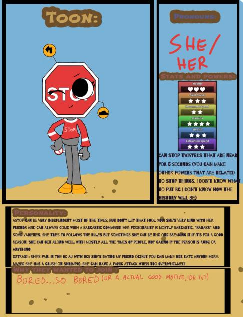 oc for last toon standing