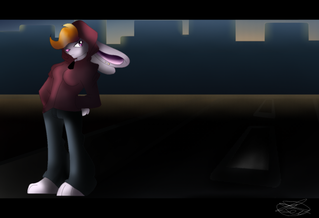 SPEEDPAINT. BUNNY IN THE STREET