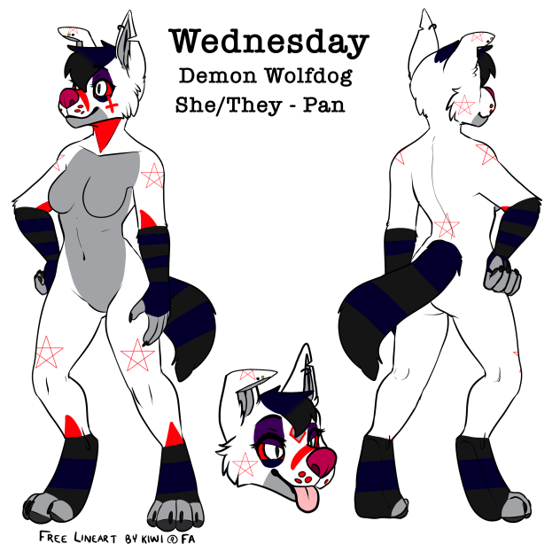 Wednesday the Demon Wolfdog
