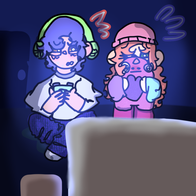 Probably playing poppy playtime smh